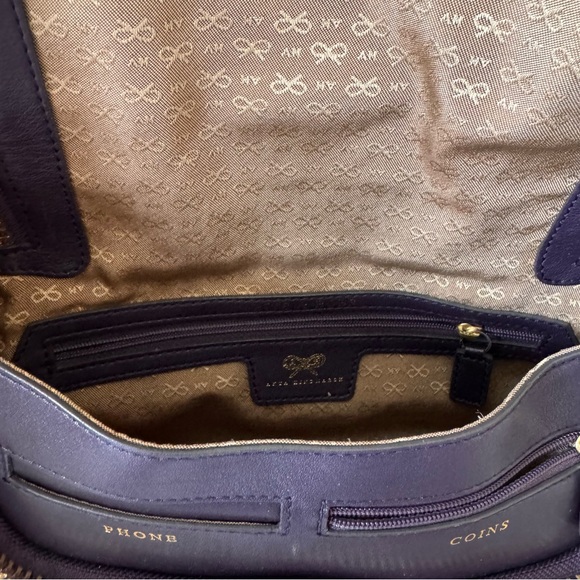 Anya Hindmarch Maxi Zip Aubergine Leather Crossbody Bag + Dust Bag - Picture 13 of 13